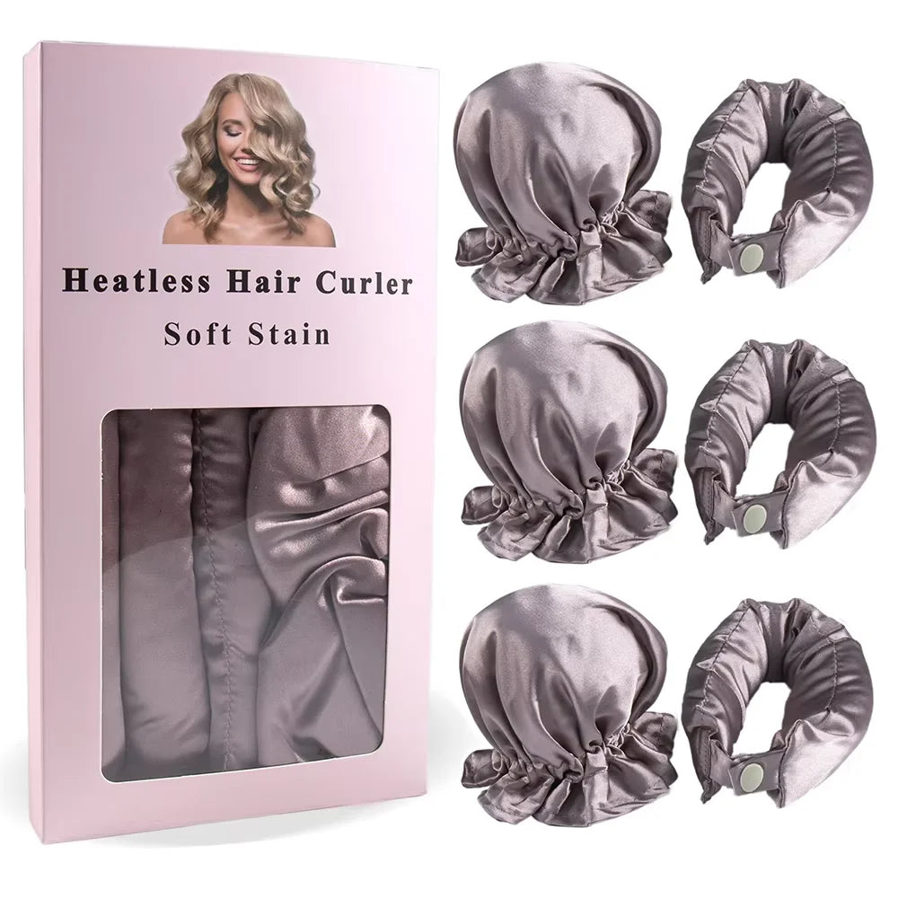 Set De Rulos Satinados Sin Calor Para Dormir