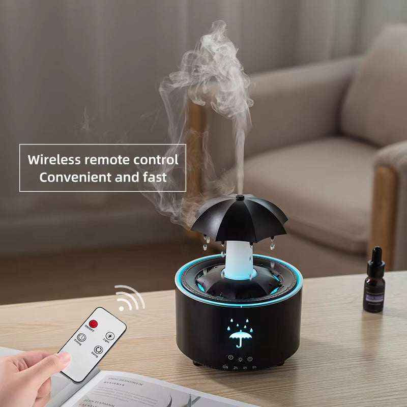 Humidificador Difusor De Lluvia Con Aromaterapia