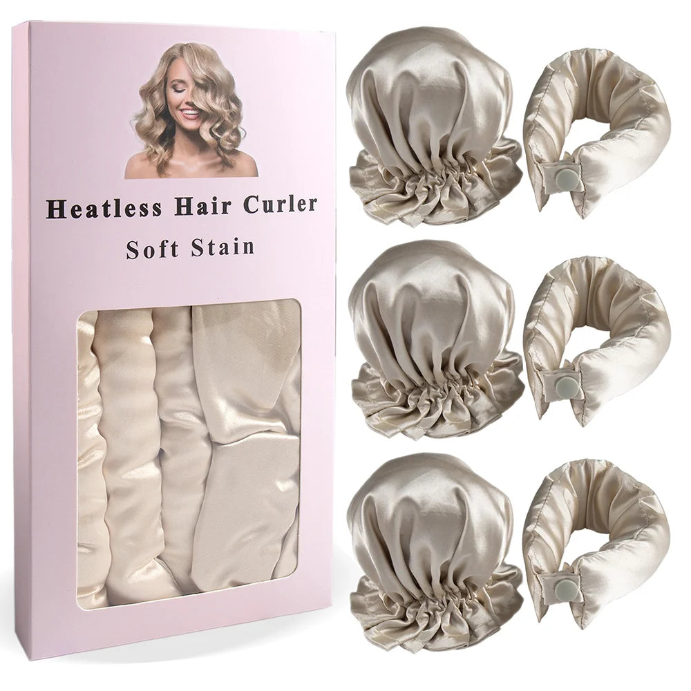 Set De Rulos Satinados Sin Calor Para Dormir