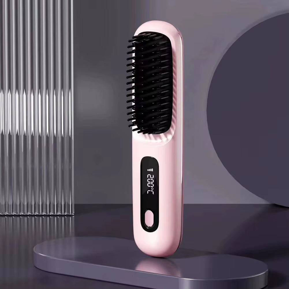 Plancha Alisadora Inalámbrica Con Pantalla LCD