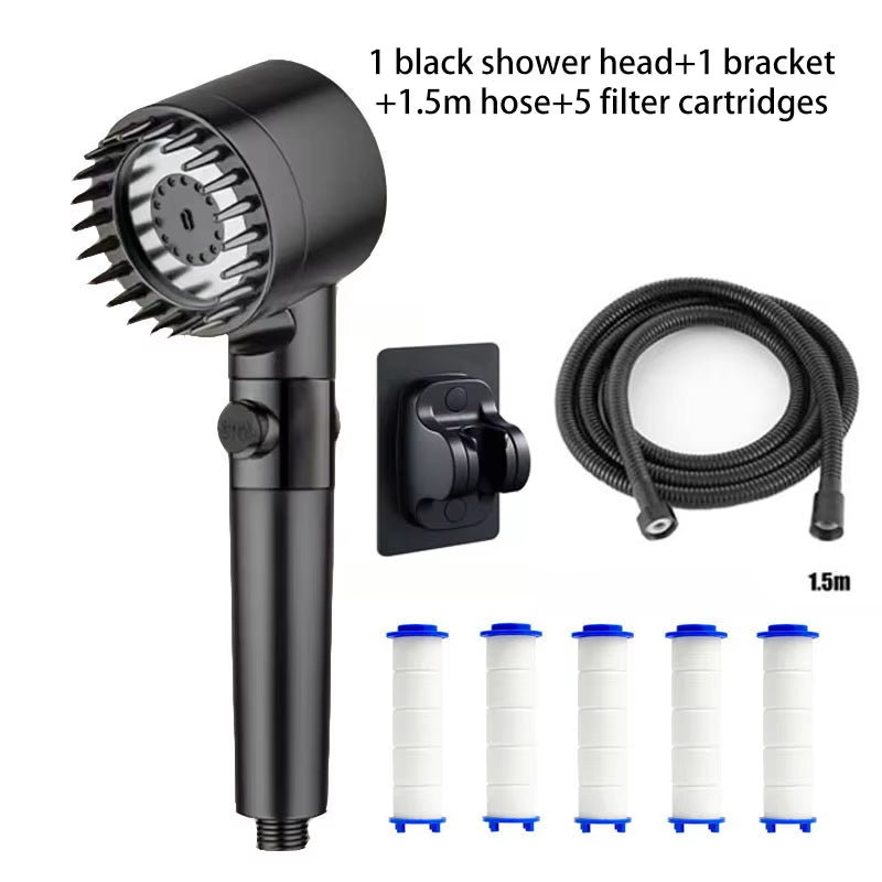 Cabezal De Ducha Filtrante Con Masaje 4 Modos