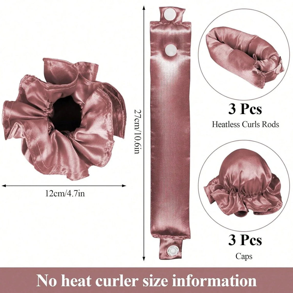 Set De Rulos Satinados Sin Calor Para Dormir