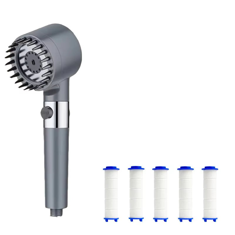 Cabezal De Ducha Filtrante Con Masaje 4 Modos