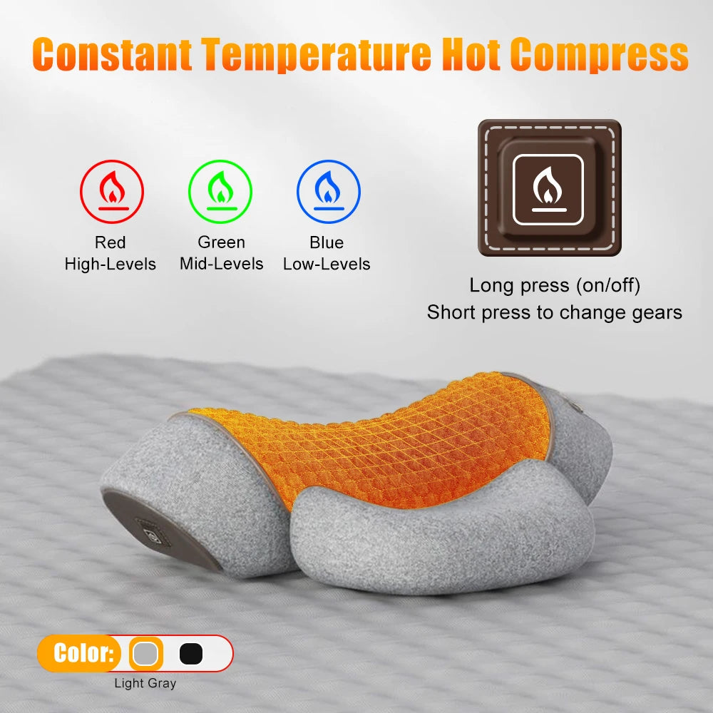 Almohada Cervical Eléctrica Con Calor Y Vibración