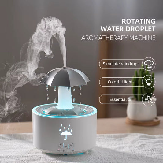 Humidificador Difusor De Lluvia Con Aromaterapia