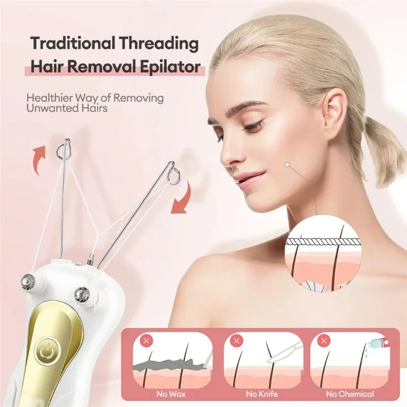 Depilador Facial Eléctrico Con Pantalla LCD