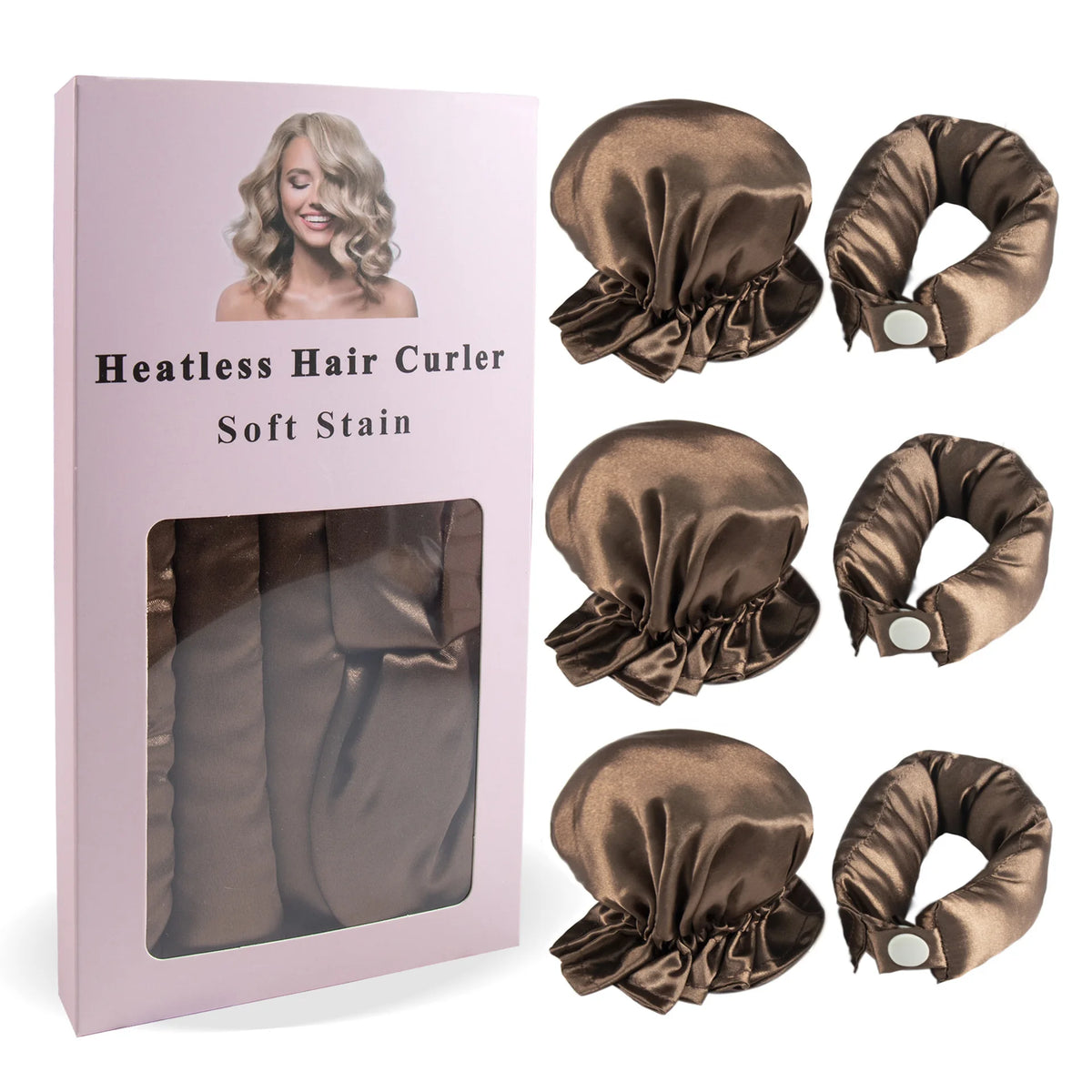 Set De Rulos Satinados Sin Calor Para Dormir
