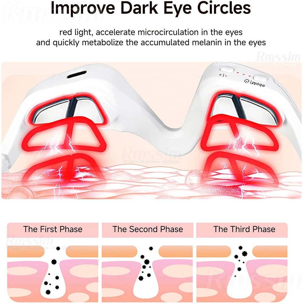 Masajeador De Ojos 3D Con Luz Roja Y EMS