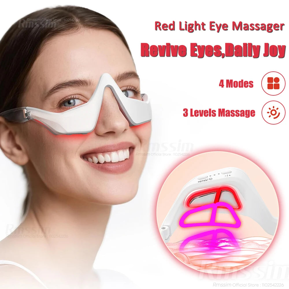 Masajeador De Ojos 3D Con Luz Roja Y EMS