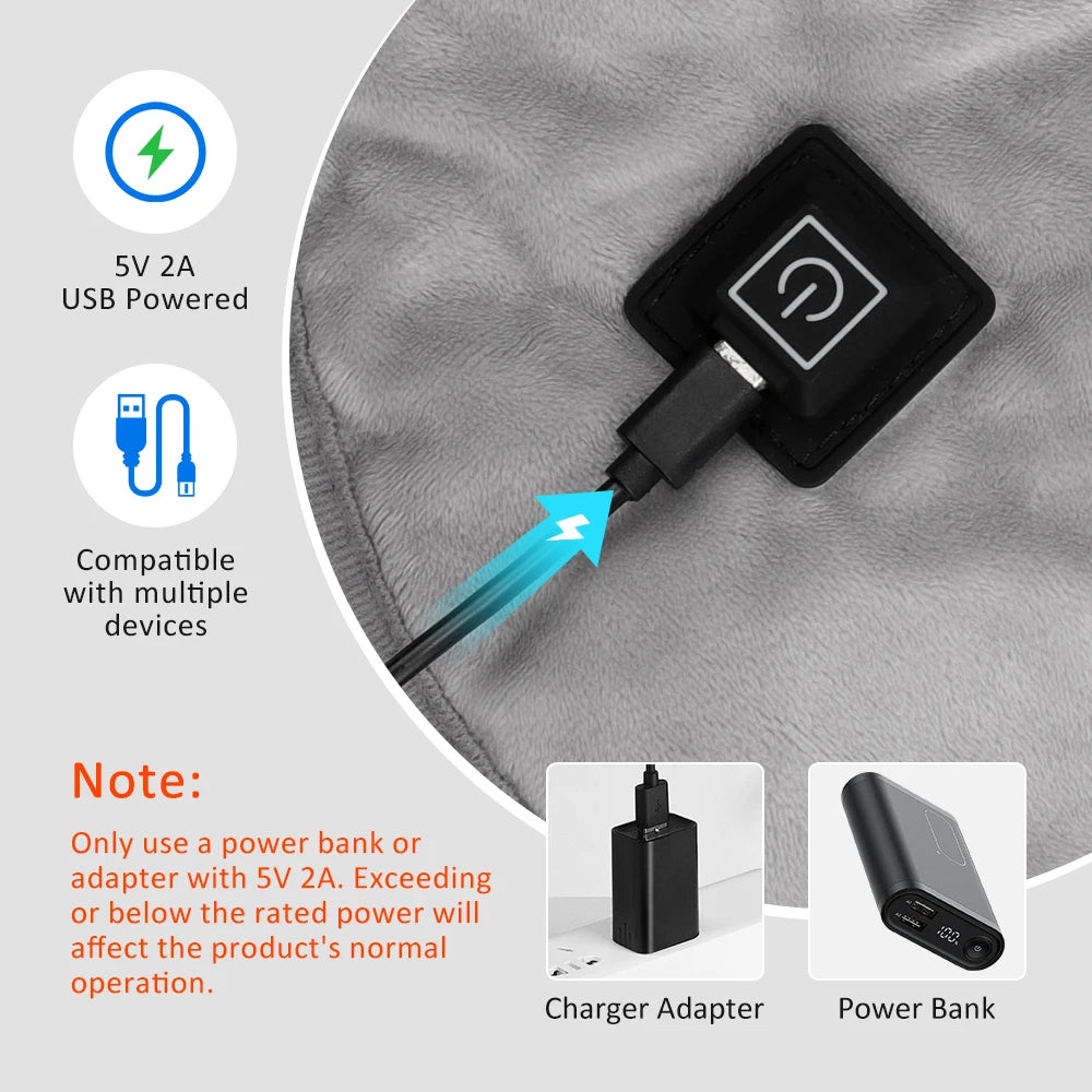 Almohadilla Térmica USB Para Hombro Y Cuello