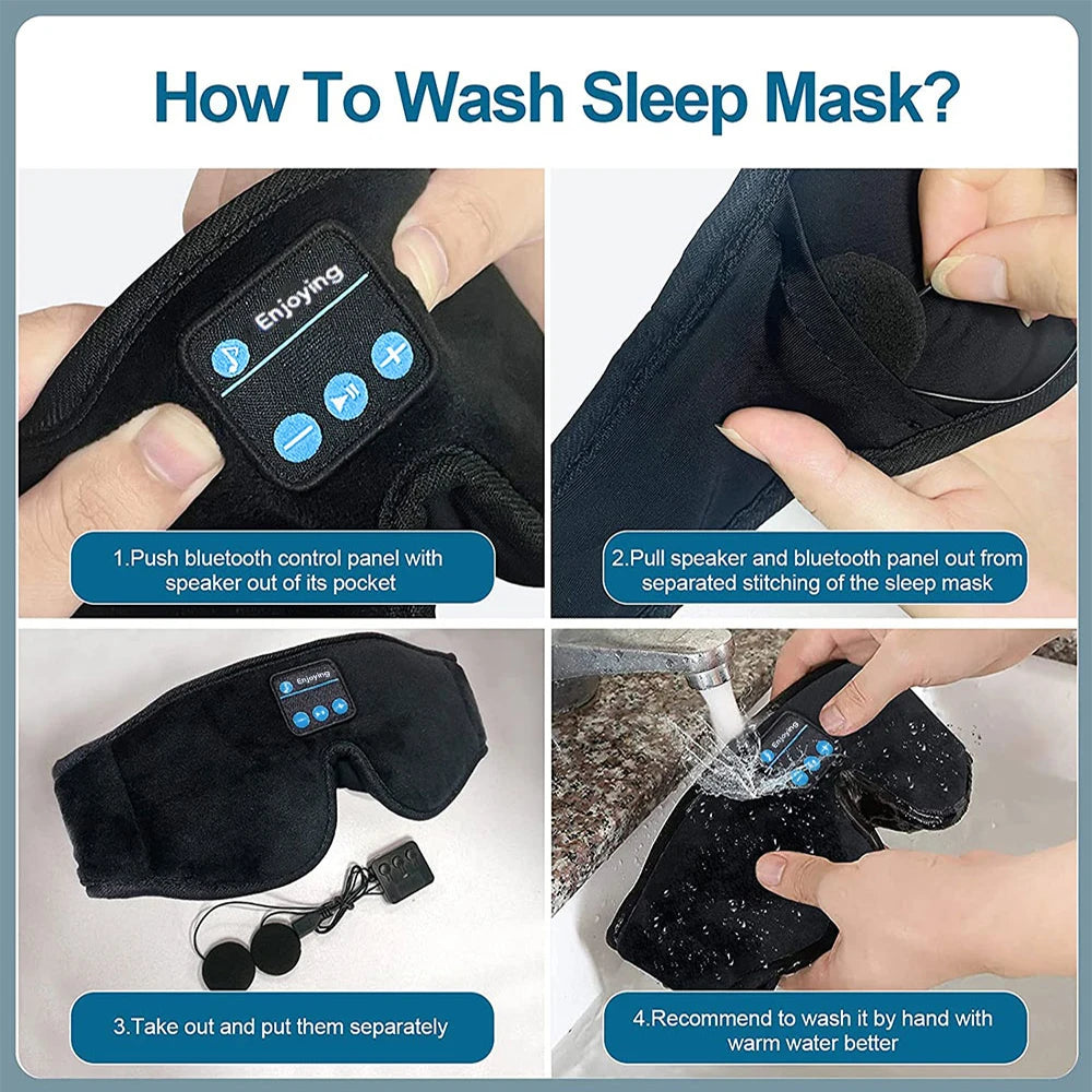 Antifaz Para Dormir Con Audífonos Bluetooth